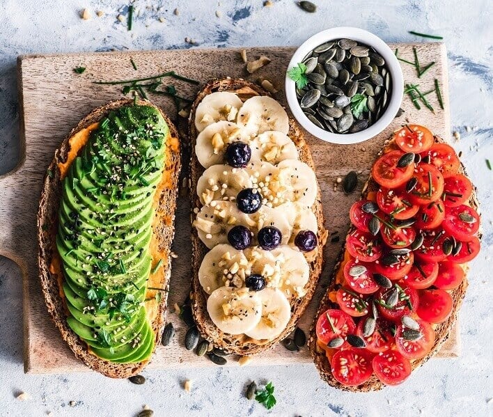 Open topped sandwiches