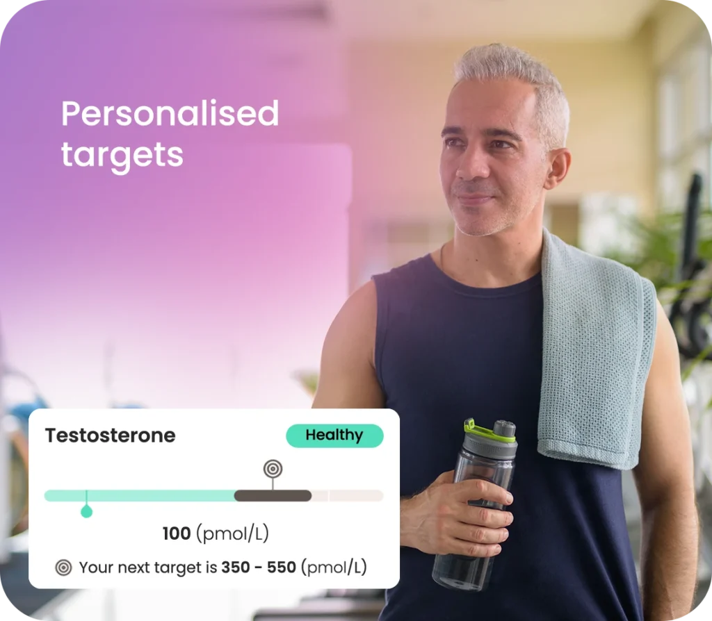 Personalised targets from blood testing - App preview