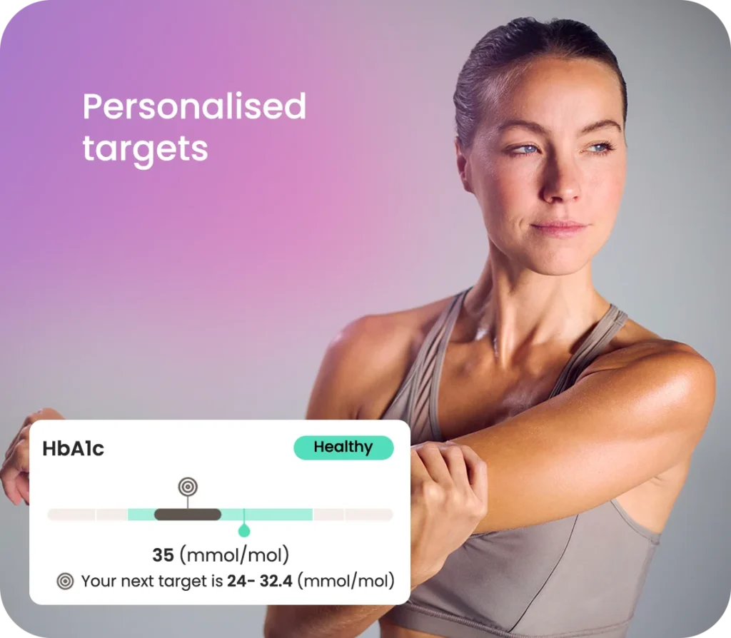 Personalised targets from customers pregnancy nutrition blood test results
