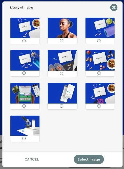 Partner portal store image selector