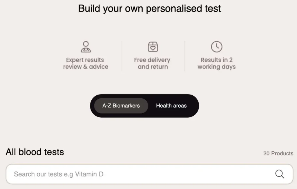 Bespoke builder screen