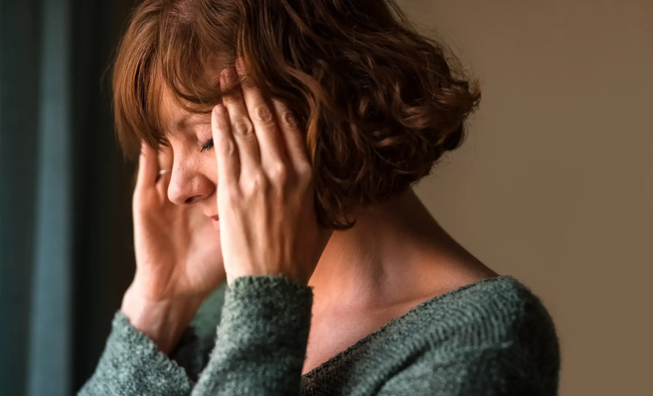 Women suffering from perimenopause symptoms
