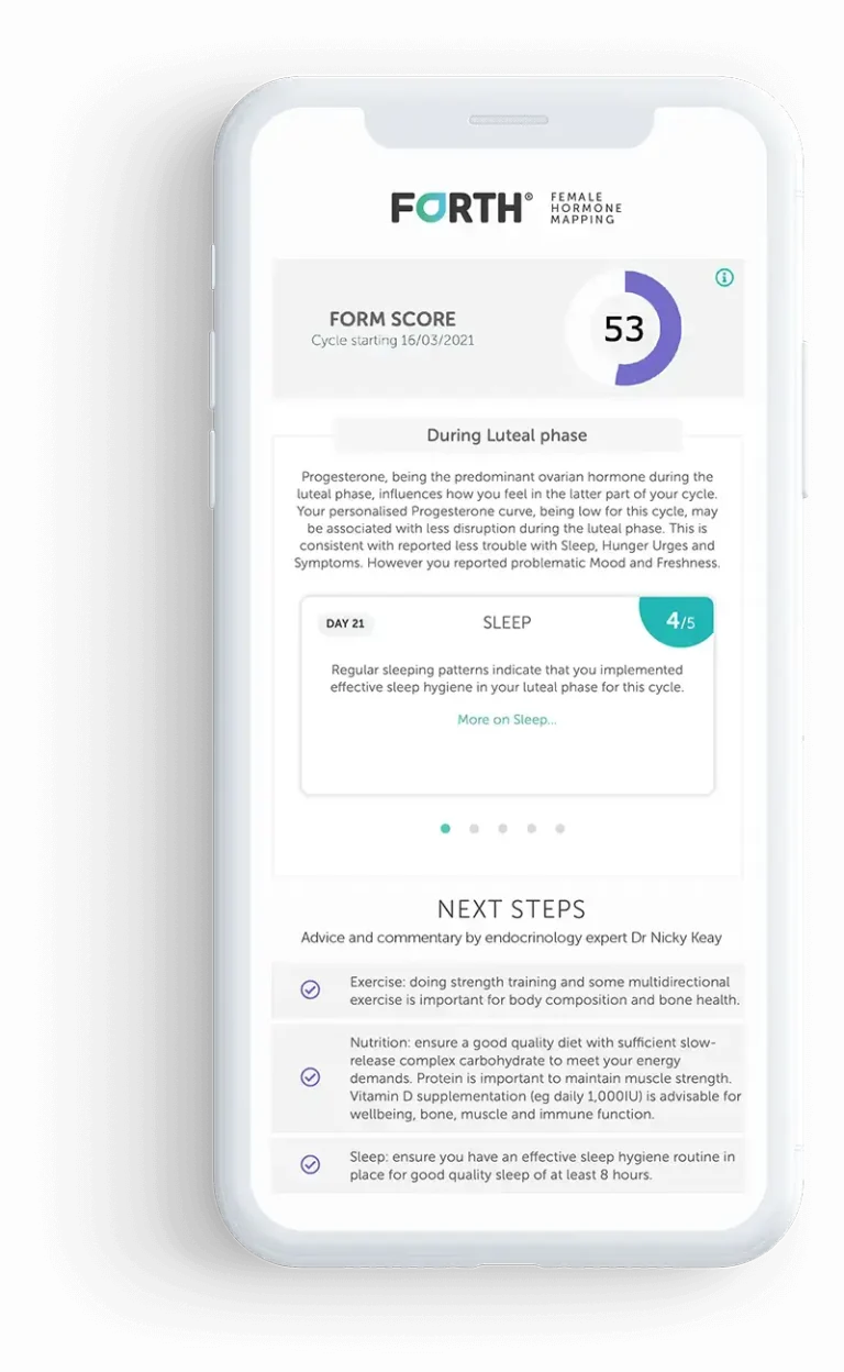 FORM Report showing score and information