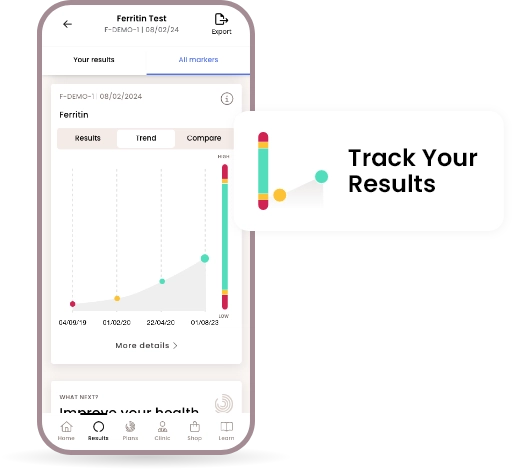 Ferritin home blood test - Track your results