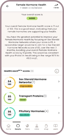 Female hormones home blood test - HealthCoach focus where it counts