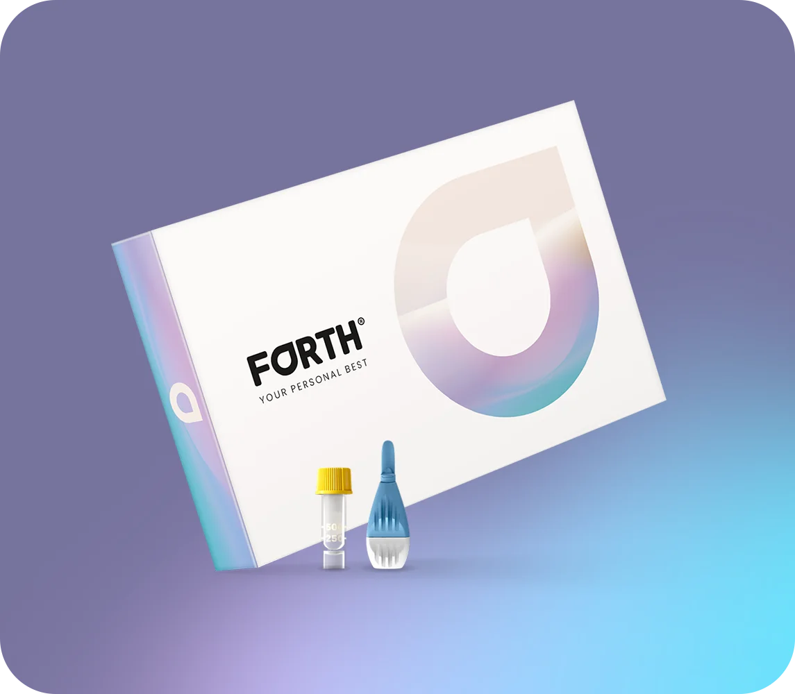 Forth home blood test kit with yellow tube