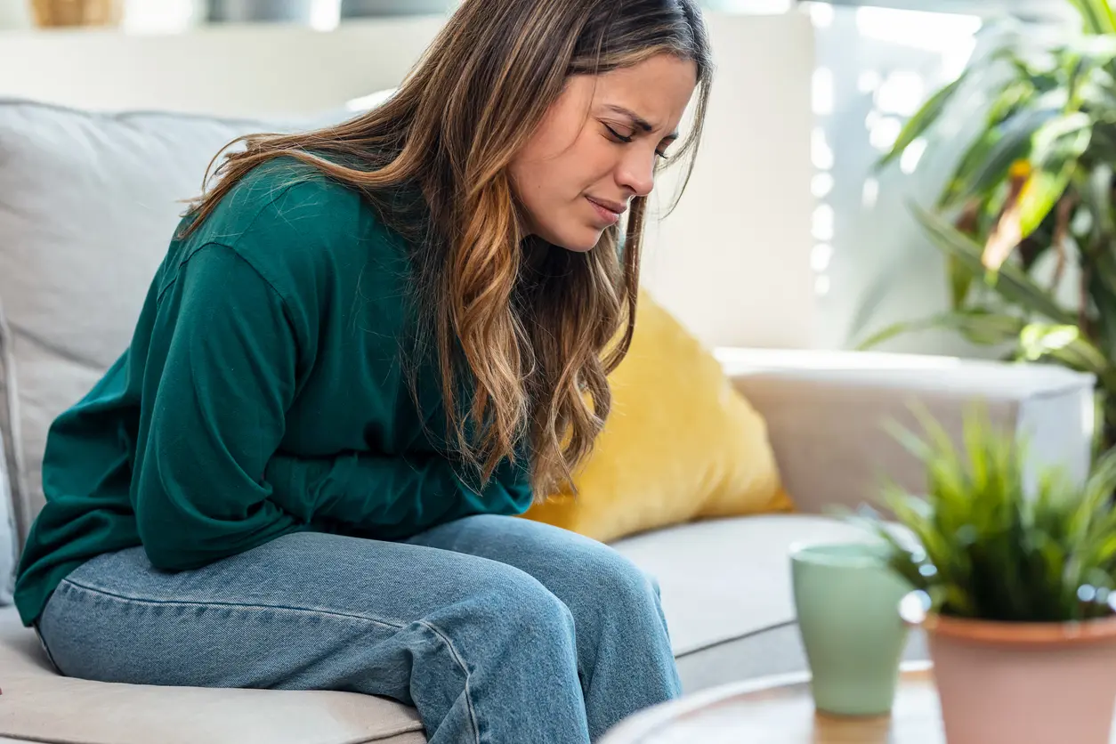 Women suffering from PMS symptoms