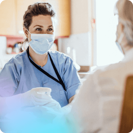 Nurse with a patient