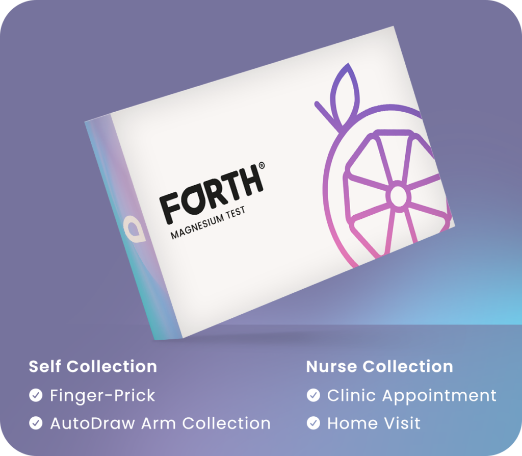 Forth Magnesium home blood test kit box for checking your magnesium levels